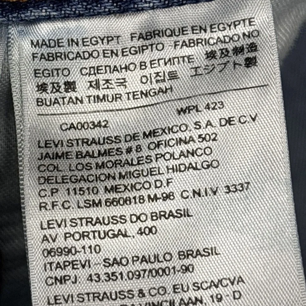 Levi's 550 Jeans Mens 36x33 TAG-38x34 Straight Blue Denim Rugged Workwear Biker